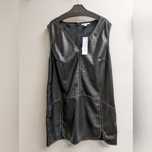 Topshop faux leather pinafore mini dress NWT size 4
